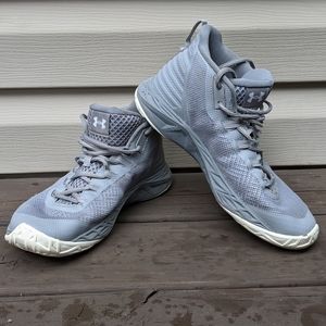 Gray Under Armour Basketball Shoes